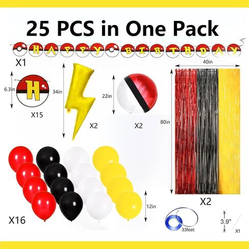 Cartoon Monster Birthday Party Decoration, 2 Pack Animation Themed Photo Booth Prop, Red Black Yellow Foil Fringe Curtains Tinsel Photo Streamers Backdrop for Cartoon Birthday Party Supplies in Saudi Arabia