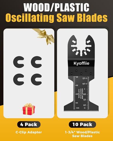10Pcs Oscillating Saw Blades, 1-3/4" Quick Release Multi Tool Blades Kits Universal Oscillating Tool Blades Wood Plastic Multitool Blades Compatible with Dewalt Ryobi Makita Bosch Craftsman in Saudi Arabia