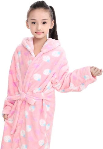 بيجامة AGOWOO Little Big Kids للفتيات من الفلانيل بغطاء للرأس in Kuwait