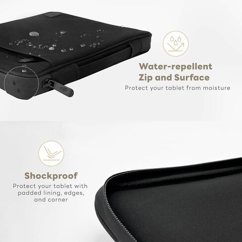 حافظة كمبيوتر لوحي نحيفة مقاومة للماء مقاس 13 بوصة من eIP مع حقيبة يد لجهاز iPad Pro M4 13 بوصة، iPad Air M2 13 بوصة، iPad Pro 12.9 بوصة، MacBook Pro 14 بوصة، MacBook Air 13 بوصة، لوحة مفاتيح مناسبة وقلم لمس in Kuwait