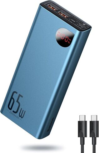 Baseus 65W 20000mAh Power Bank, Laptop Portable Charger,Smart Digital Display, Compatible with iPhone 15/14/13 Series, Samsung, MacBook, Dell, Steam Deck in Saudi Arabia