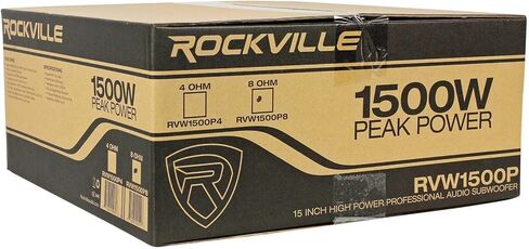 Rockville RVW1500P8 1500w 15" Raw DJ Subwoofer 8 Ohm Sub Woofer 70OZ Magnet، أسود in Saudi Arabia