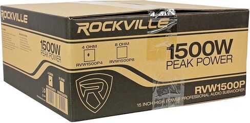 Rockville RVW1500P8 1500w 15" Raw DJ Subwoofer 8 Ohm Sub Woofer 70OZ Magnet، أسود in Saudi Arabia