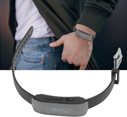 ساعة تسجيل صوتي، مسجلات صوتية رقمية بخاصية إلغاء الضوضاء، مسجل سوار صوتي طويل مع تشغيل، عرض الوقت، مشغل موسيقى Mp3 (32 جيجا) in Saudi Arabia