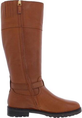 حذاء Lauren Ralph Lauren نسائي Everly مصنوع من الجلد لمنتصف الساق بلون أسمر ضارب للصفرة 5.5 متوسط ​​(B,M) in Kuwait