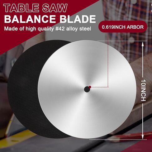 قرص صنفرة 10 بوصة لمنشار الطاولة 0.619 بوصة شفرة توازن قرص الصنفرة لمعايرة أربور مع 12 قطعة من ورق الصنفرة 60 80 100 120 180 240 حصى in Kuwait