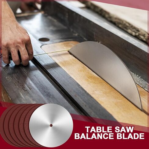 قرص صنفرة 10 بوصة لمنشار الطاولة 0.619 بوصة شفرة توازن قرص الصنفرة لمعايرة أربور مع 12 قطعة من ورق الصنفرة 60 80 100 120 180 240 حصى in Kuwait