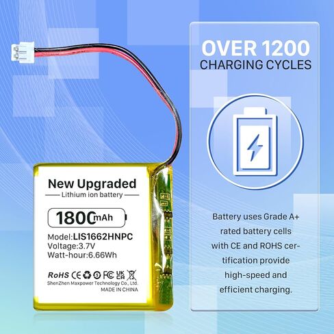 بطارية LIS1662HNPC، بطارية ليثيوم بوليمر عالية السعة 1800 مللي أمبير في الساعة بديلة لسوني WH-1000XM3 WH-1000XM4 WH-XB900N WH-H910N WH-CH710N سماعة رأس بلوتوث لاسلكية SM-03 SP 624038 مع أدوات إصلاح الأدوات in Kuwait