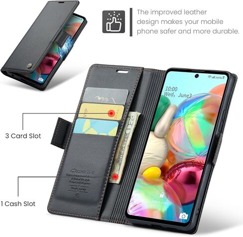 Samsung Galaxy A71 5G Case,Samsung Galaxy A71 5G Wallet Case with Card Holder Kickstand Magnetic,Leather Flip Case for Samsung Galaxy A71 5G (Coffee) in Saudi Arabia