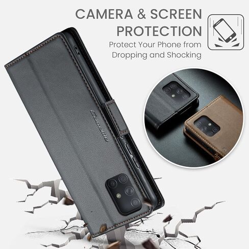 Samsung Galaxy A71 5G Case,Samsung Galaxy A71 5G Wallet Case with Card Holder Kickstand Magnetic,Leather Flip Case for Samsung Galaxy A71 5G (Coffee) in Saudi Arabia