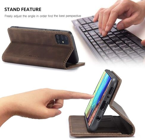 Samsung Galaxy A71 5G Case,Samsung Galaxy A71 5G Wallet Case with Card Holder Kickstand Magnetic,Leather Flip Case for Samsung Galaxy A71 5G (Coffee) in Saudi Arabia