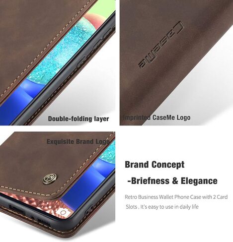 Samsung Galaxy A71 5G Case,Samsung Galaxy A71 5G Wallet Case with Card Holder Kickstand Magnetic,Leather Flip Case for Samsung Galaxy A71 5G (Coffee) in Saudi Arabia