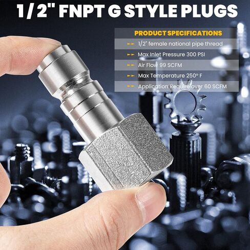 S-1818 1/2 "FNPT G Style Plugs 5pcs تتطلب أكثر من 60 SCFM in Kuwait