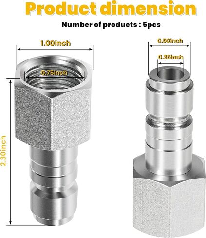 S-1818 1/2 "FNPT G Style Plugs 5pcs تتطلب أكثر من 60 SCFM in Kuwait