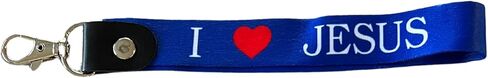 Lunch Money I Love Jesus Cell Phone Accessory Wrist Strap Lanyard Keychain Christian Gift - Assorted Colors in Saudi Arabia