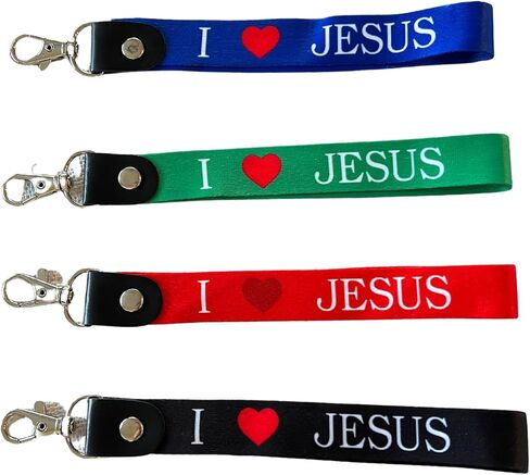 Lunch Money I Love Jesus Cell Phone Accessory Wrist Strap Lanyard Keychain Christian Gift - Assorted Colors in Saudi Arabia