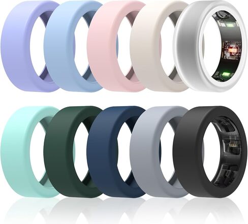10 Pack Ring Cover for Oura Ring/Galaxy Ring, Anti-Scratch Elastic Silicone Oura Ring Protector/Samsung Galaxy Ring Protector for Working Out Gym in Saudi Arabia