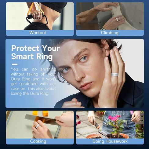 10 Pack Ring Cover for Oura Ring/Galaxy Ring, Anti-Scratch Elastic Silicone Oura Ring Protector/Samsung Galaxy Ring Protector for Working Out Gym in Saudi Arabia