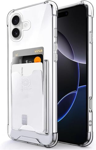 Shields Up for iPhone 15 Pro Max Case with Card Holder Stand, 6.7", Clear in Saudi Arabia