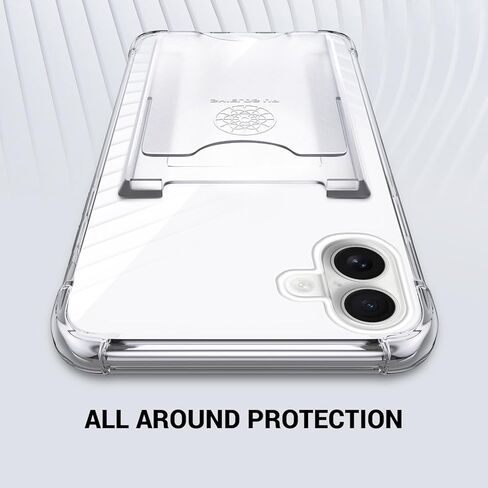Shields Up for iPhone 15 Pro Max Case with Card Holder Stand, 6.7", Clear in Saudi Arabia