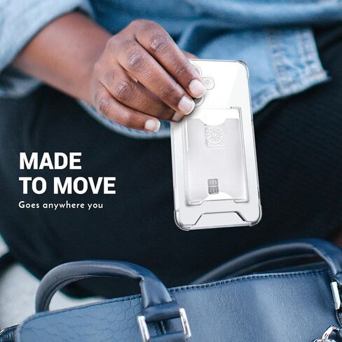 Shields Up for iPhone 15 Pro Max Case with Card Holder Stand, 6.7", Clear in Saudi Arabia
