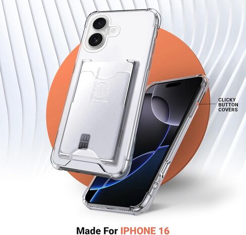 Shields Up for iPhone 15 Pro Max Case with Card Holder Stand, 6.7", Clear in Saudi Arabia
