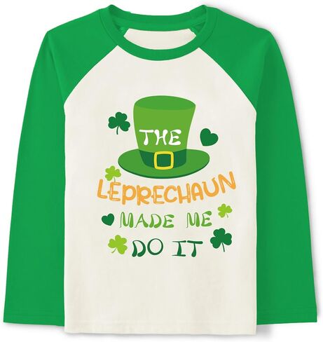 CM-Kid Kids st. Patricks Day Shirt Girls Boys Cute Print Long Sleeve T-Shirt Toddler Saint Patricks Day Outfits in Kuwait