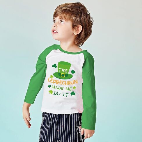 CM-Kid Kids st. Patricks Day Shirt Girls Boys Cute Print Long Sleeve T-Shirt Toddler Saint Patricks Day Outfits in Kuwait