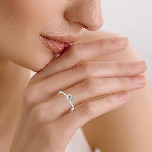 خاتم قابل للتكديس من الفضة الإسترليني عيار 925 على شكل فراشة مجوهرات إنفينيتي المولد للنساء in Kuwait