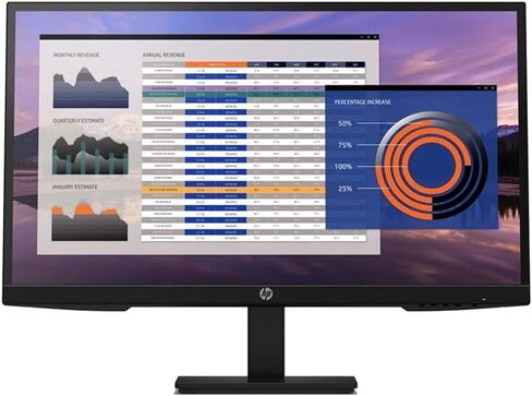HP P27h G4 27 Inch IPS Desktop Office Monitor Full HD 75 Hz Built-in Speaker Tilt Swivel Pivot Height Adjustable Low Blue Light HDMI VGA DisplayPort for Laptop PC Screen Display, Black (Renewed) in Saudi Arabia