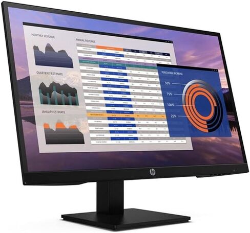 HP P27h G4 27 Inch IPS Desktop Office Monitor Full HD 75 Hz Built-in Speaker Tilt Swivel Pivot Height Adjustable Low Blue Light HDMI VGA DisplayPort for Laptop PC Screen Display, Black (Renewed) in Saudi Arabia