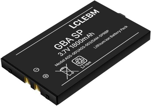LCLEBM (1800mAh) Battery for Nintendo Gameboy Advance SP Console, 2024 New 0 Cycle Higher Capacity Rechargeable Battery Replacement for Nintendo GBA SP, AGS-001, AGS-003, SAM-SPRBP in Kuwait