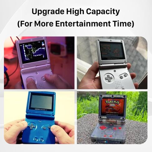 LCLEBM (1800mAh) Battery for Nintendo Gameboy Advance SP Console, 2024 New 0 Cycle Higher Capacity Rechargeable Battery Replacement for Nintendo GBA SP, AGS-001, AGS-003, SAM-SPRBP in Kuwait