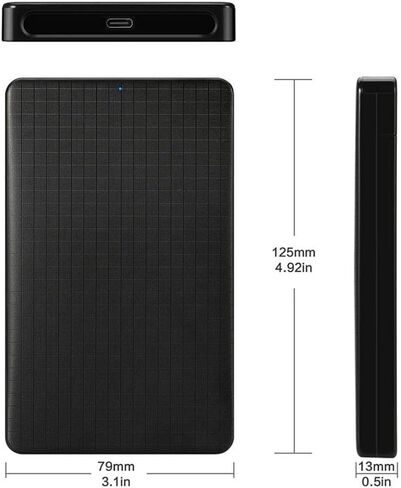 chenyang USB C to 2.5" SATA SSD HDD Tool Free Clear External Hard Disk Enclosure for Laptop PC Black in Saudi Arabia