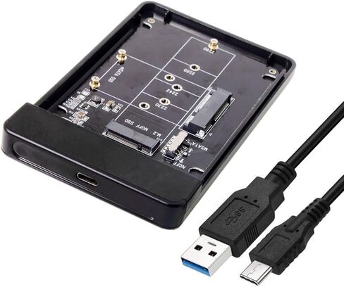 chenyang USB C to 2.5" SATA SSD HDD Tool Free Clear External Hard Disk Enclosure for Laptop PC Black in Saudi Arabia