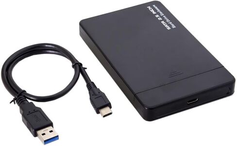 chenyang USB C to 2.5" SATA SSD HDD Tool Free Clear External Hard Disk Enclosure for Laptop PC Black in Saudi Arabia