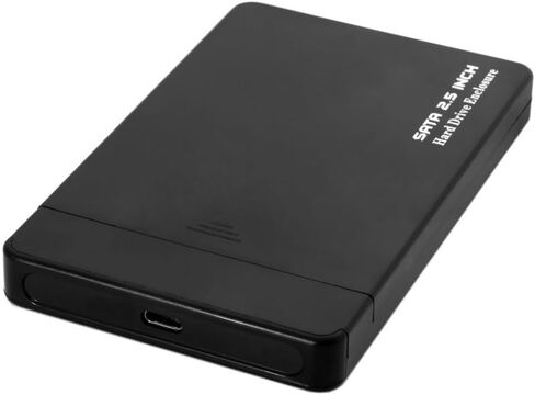 chenyang USB C to 2.5" SATA SSD HDD Tool Free Clear External Hard Disk Enclosure for Laptop PC Black in Saudi Arabia