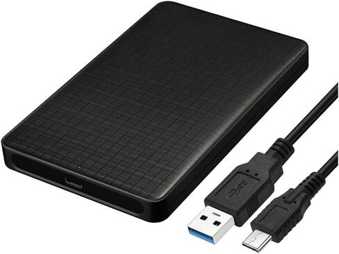 chenyang USB C to 2.5" SATA SSD HDD Tool Free Clear External Hard Disk Enclosure for Laptop PC Black in Saudi Arabia
