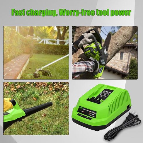 Fast Replacement Charger Compatible with Greenworks 40V Battery Charger Lithium Ion 29482 29462 29472 2901319 2938302 BAF702 L-300 BAF704 Charger Compatible with Greenworks 40V G-MAX Power Tools in Kuwait