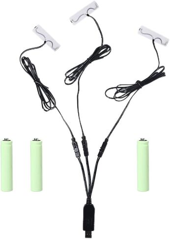 3 in 1 AA Battery Eliminator USB Power Supply Cable Replace 1-4pcs1.5V AA Battery for Electric Toy Flashlight Clock in Saudi Arabia