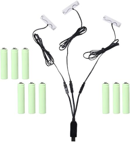 3 in 1 AA Battery Eliminator USB Power Supply Cable Replace 1-4pcs1.5V AA Battery for Electric Toy Flashlight Clock in Saudi Arabia