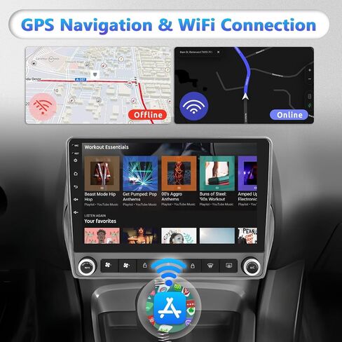 ستيريو راديو السيارة 2G+64G لسيارة شيفروليه تشيفي كامارو 2008-2015 مع CarPlay Android Auto، وحدة رأس شاشة تعمل باللمس 9 بوصات Android 13، HiFi Audio GPS Navi WiFi Bluetooth SWC HD in Saudi Arabia