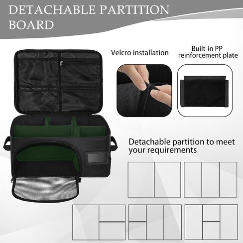 منظم صندوق الجولف من WELIDAY مكون من طبقتين، وخزانة سيارة الجولف مع حجرة منفصلة للتهوية لزوجين من الأحذية، وتخزين صندوق الجولف للكرات، والقمصان، والملابس، والقفازات، والإكسسوارات، وهدايا الجولف in Kuwait