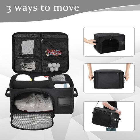 منظم صندوق الجولف من WELIDAY مكون من طبقتين، وخزانة سيارة الجولف مع حجرة منفصلة للتهوية لزوجين من الأحذية، وتخزين صندوق الجولف للكرات، والقمصان، والملابس، والقفازات، والإكسسوارات، وهدايا الجولف in Kuwait