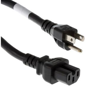Heavy Duty AC Power Cord 15A/125V 14 AWG 5-15P to C15 Replacement for Cisco MA-PWR-Cord-US, CAB-US515-C15-US, CAB-TA-NA=, CAB-TA-NA-9300, CAB-TA-NA-9200, CAB-C15-AC, CAB-9K12A-NA (8 ft)