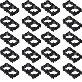 Heyiarbeit 50pcs 18650 Lithium Battery Double Holder Bracket 2 Cell DIY Battery Storage Box Protection Board for DIY Battery Pack