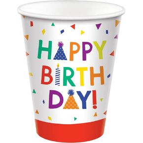 amscan Unicorn Birthday Paper Party Cups - 9 oz | Pink | Pack of 8