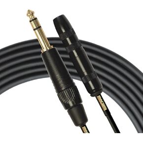 Mogami GOLD EXT-25 Balanced Line/Headphone Extension Cable, 1/4" TRS Inline Female Jack to 1/4" TRS Male Plug, Gold Contacts, Straight Connectors, 25 Foot