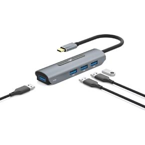 YCE USB C Hub, 4 in 1 Type C Hub with USB3.0/3 USB2.0 for MacBook, Mac Pro, Mac Mini, iMac, Surface Pro, ChromeBook, XPS, PC, Flash Drive,and More Type C Devices