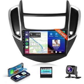 2G+64G Car Radio Stereo for Chevrolet Chevy Trax 2014-2016 with Apple Carplay Android Auto,Podofo 9 ''Android Car Stereo with Canbus BT FM GPS WiFi Mirror Link Backup Camera MIC